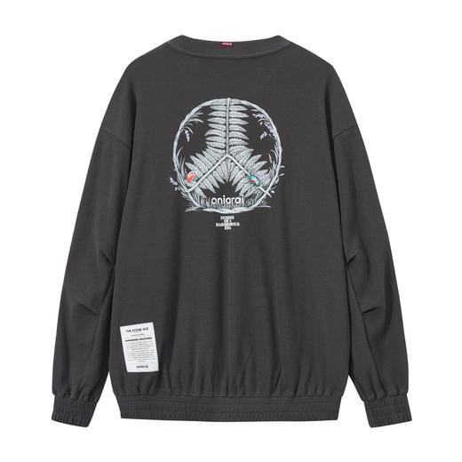 ONIARAI/鬼洗黑标石器时代蕨序肌理和谐共存标语图腾卫衣 A240026 商品图4