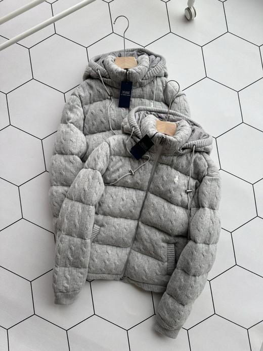 拉夫劳伦老钱风针织拼接羊毛羽绒服 商品图4