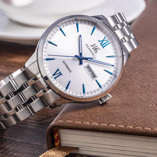 9103309102119 上海SHANGHAI 【专柜同款】上海牌手表时尚潮流男表双历显示全自动机械男士手表 商品图3