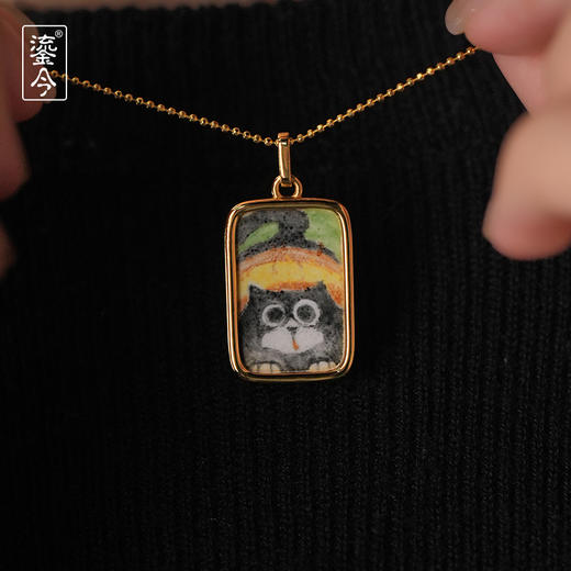 万物有灵·好奇喵系列画珐琅珠宝 商品图2