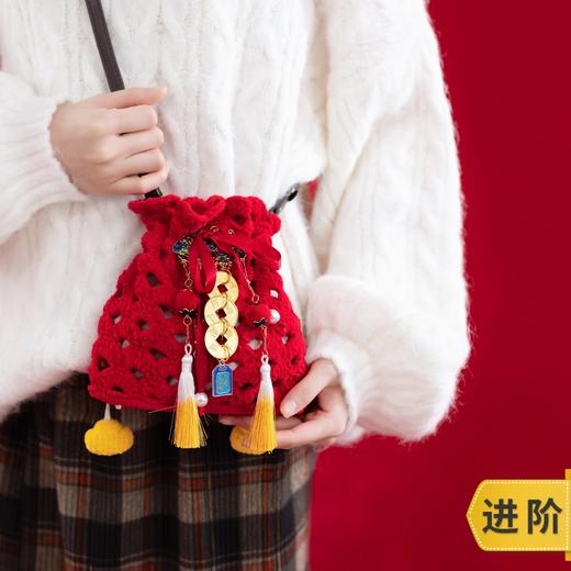苏苏姐家纳福小挎包手工diy编织钩针毛线团云小朵包包自制材料包 商品图0