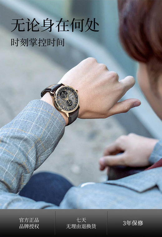 VIP-AT8113-12H 西铁城Citizen 西铁城男表光动能电波男士腕表AT8113-12H 商品图1