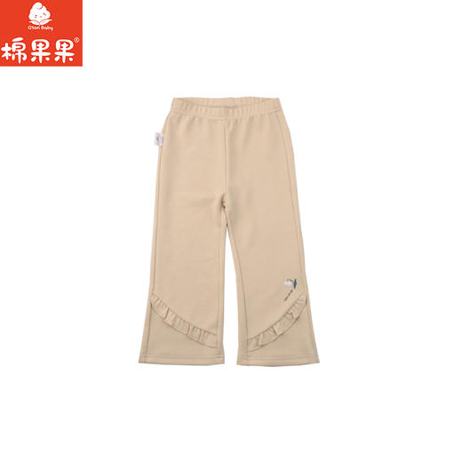 棉果果春季新品女童空气棉花边甜美微喇针织长裤M122200426123 商品图2