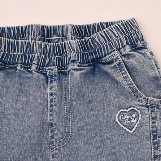 棉果果春季新品女童纯棉弹力牛仔不规则设计微喇牛仔长裤M122200226120 商品图4