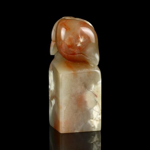 孤品017594昌化冻石寿桃方章书画闲章/藏书章-2.5*2.5*6.5cm 商品图1