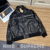 D122621联名款背面logo皮革校队夹克男女同款 商品缩略图0