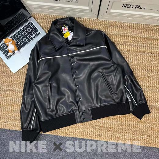 D122621联名款背面logo皮革校队夹克男女同款 商品图0