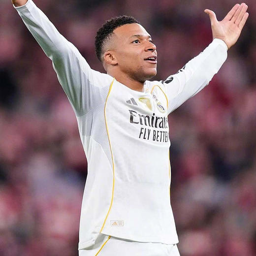 小李子阿迪达斯25/26赛季皇家马德里球员版主场长袖比赛球衣足球服JN8866 商品图1