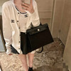 爱马仕 herbag 黑白 防水布 斜挎包 商品缩略图3