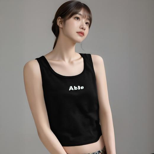 MZ字母休闲背心（黑白红绿）春季 951010030321 商品图0