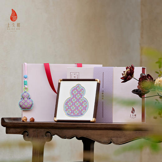 上久楷新中式国风文创礼盒送礼 摆件 宋锦挂件 福蒂绵延 商品图3