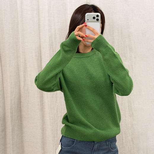 ROMI STUDIO“轻奢简约”羊绒羊毛混纺圆领套头毛衣 RWDWST1705 商品图2