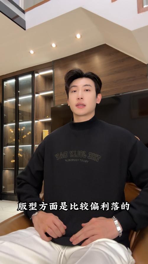 3330SDSA男士秋冬新款痞帅男装美式高街刺绣字母立领卫衣百搭宽松上衣 商品图0