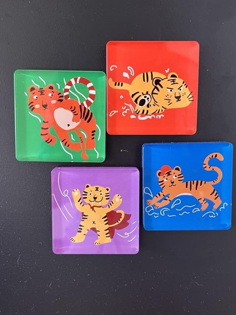 锦江丨博物人丨小老虎亚克力冰箱贴4款 商品图0