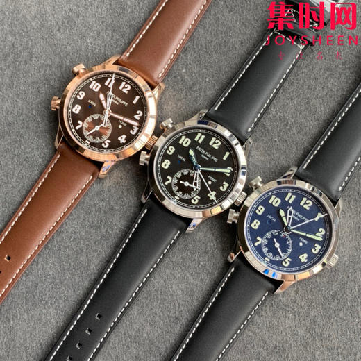 V2升级版 GR百达翡丽复杂功能时计5524系列 两地时区Calatrava飞行家旅行时间男士腕表 表径42mm 商品图9