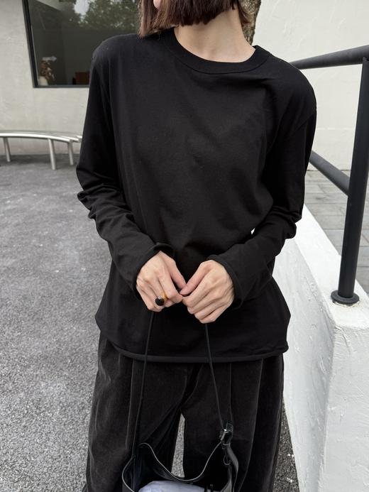 【秋冬精选】INS风慵懒感纯棉女秋季新款百搭宽松棉质长袖T恤 商品图2
