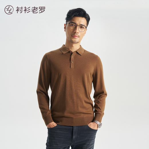 【精织一号】100%绵羊毛翻领毛衣247X0P726L[门店专款] 商品图0