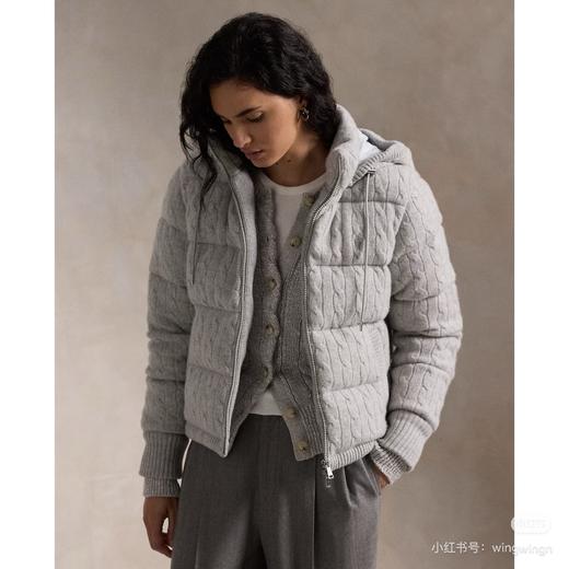 拉夫劳伦老钱风针织拼接羊毛羽绒服 商品图1