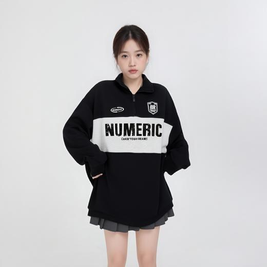 NC立领拉链撞色长袖卫衣50720（黑）秋季253012380321 商品图0