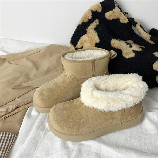 【YW】无忧购大土豆雪地靴女加绒女鞋子厚底保暖勃肯棉鞋3506M（现货48小时内发货) 商品图0