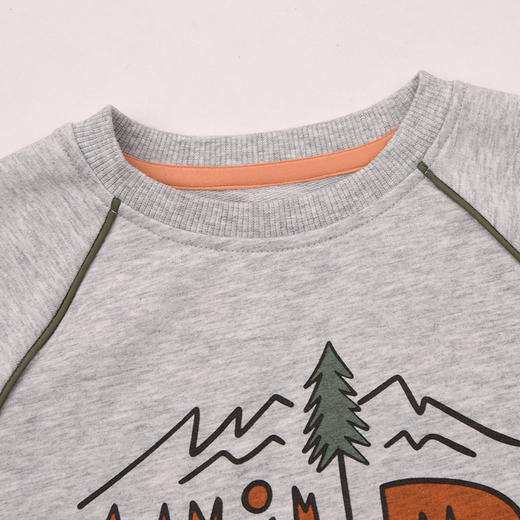 棉果果春季新品男童纯棉小线圈卡通图案圆领套头卫衣M112180226158 商品图3