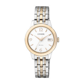 SHEW2234-55A 西铁城Citizen 礼物西铁城光动能情侣款时尚钢带女表EW2234-55A