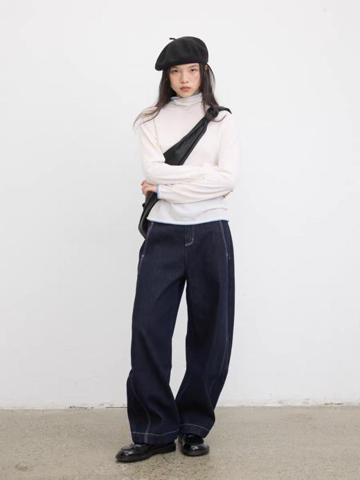 步履不停/5D16103C/100羊毛可机洗高领打底毛衣 商品图4