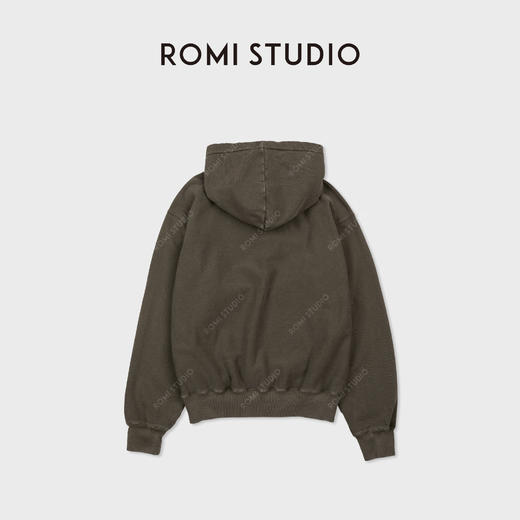 ROMI STUDIO“拳击袋口”全棉高克重分缝冚车连帽卫衣 RWCAS66687 商品图1