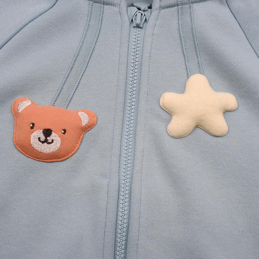 棉果果春季新品男童针织纯棉卡通可爱立体图案针织连帽外套M112100226143 商品图3