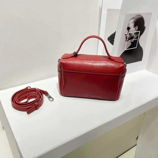 【秋冬精选】植鞣牛皮复古小方包女2025春夏新款小众设计饭盒包斜挎单肩小方包 商品图1