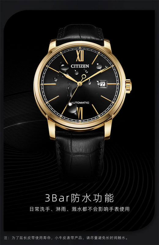 SHNJ0133-12E 西铁城Citizen 西铁城自动机械表商务皮带手表男表NJ0133-12E 商品图3