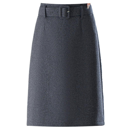 「自」全新升级【铂金会员146/天猫199/差价53】(13227)洛诗琳极简风毛呢半身裙2025冬新款高腰显瘦通勤包臀中裙 商品图4