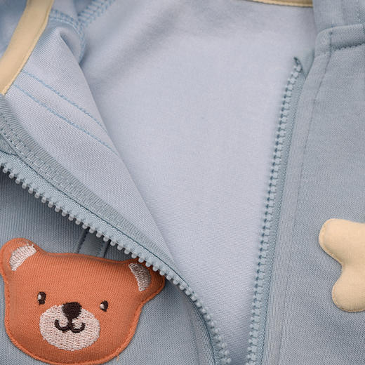 棉果果春季新品男童针织纯棉卡通可爱立体图案针织连帽外套M112100226143 商品图2