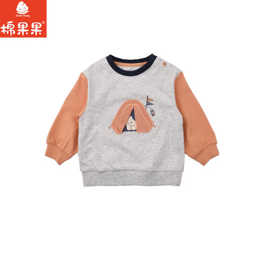 棉果果春季新品男童纯棉小线圈卡通图案圆领套头卫衣M112180226150 商品图1