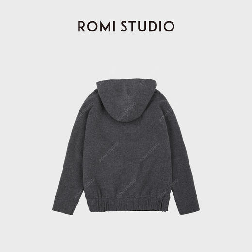 ROMI STUDIO“双面两穿”羊毛桑蚕丝混纺宽松毛呢外套 RWCWWG7084 商品图3