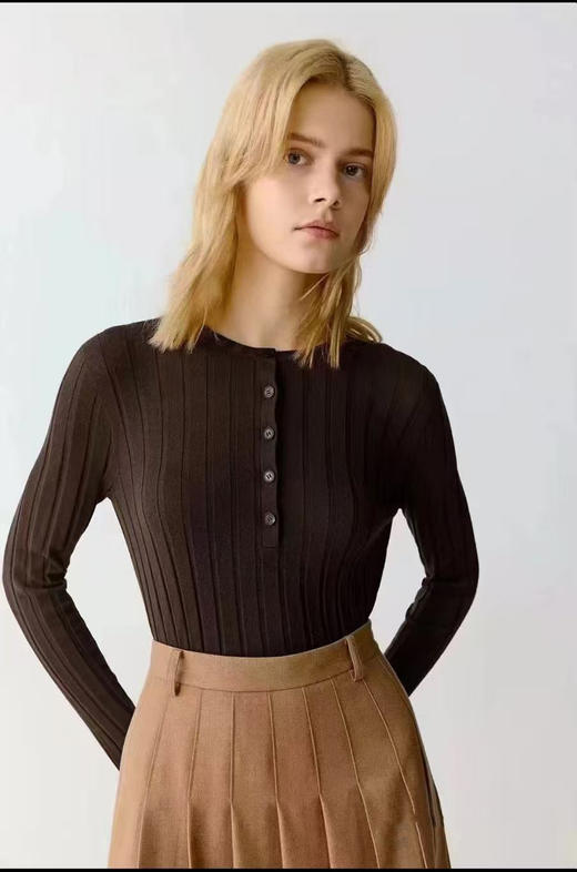 代工厂跟单出！小禾100绵羊毛坑条针织衫！ 商品图3