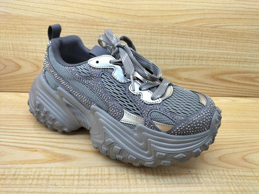 秋季新款豪行舒适休闲女鞋24378193厚底运动水钻老爹鞋系带单 商品图1