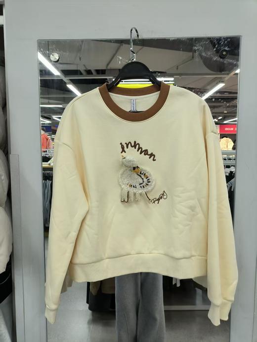 茵曼 冬季撞色圆领厚上衣139.9元（线上线下同步在售，不一定有货，介意勿拍）626942-NT 商品图0