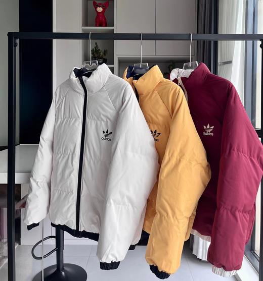 D122612三叶草撞色两面穿立领棉服外套男女同款 商品图1