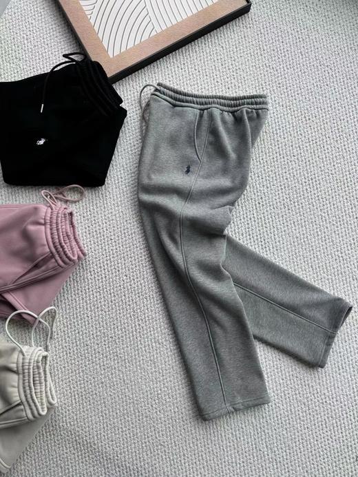 D122626澳绒细腻柔软加绒百搭显瘦直筒阔腿裤 商品图3