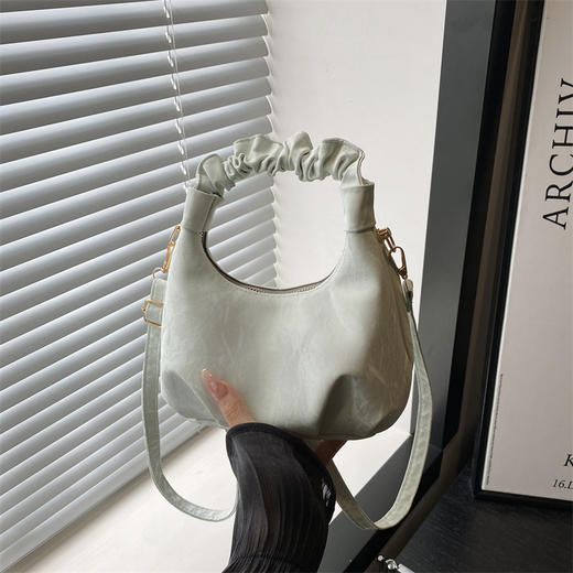 【时尚小众设计感❗️耐用经典百搭】2025夏季新款云朵包褶皱小拎包手提单肩斜挎包高级感云朵小包包。jb 商品图2