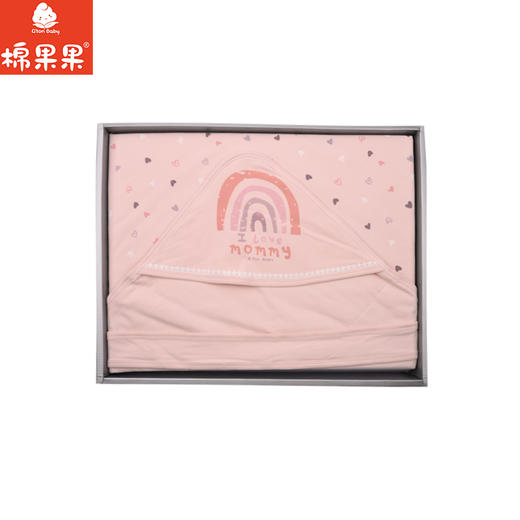 棉果果春季新品氨棉汗布柔软舒适包被5A抗菌纯棉抱被M125550200097（90*90厘米） 商品图1