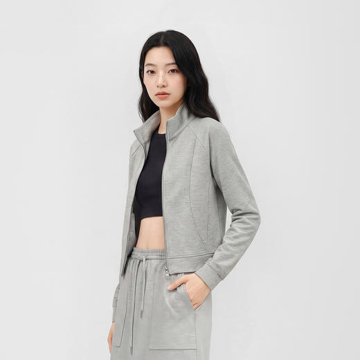 商场同款|森马外套女春短款插肩袖修身分割2026新款简约显瘦夹克 商品图2