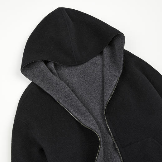 ROMI STUDIO“双面两穿”羊毛桑蚕丝混纺宽松毛呢外套 RWCWWG7084 商品图4