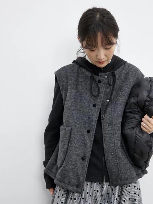 步履不停/5D14070C/羊毛填充保暖轻盈百搭休闲肌理棉马甲 商品图0