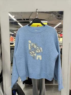 茵曼 圆领宽松保暖针织衫199.9元（线上线下同步在售，不一定有货，介意勿拍）636744-NT