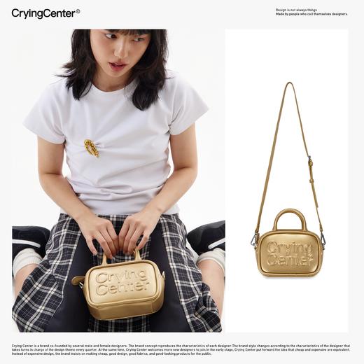 CryingCenter 金色小砖包 手提包斜挎小包 哭喊中心 商品图0