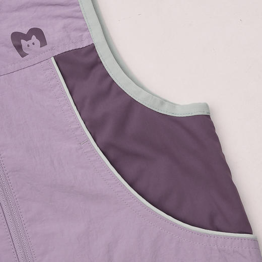 棉果果春季新品女童涤丝纺汗布纯棉内里紫色马夹M122171326128 商品图2