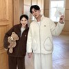 【拍2套178元起】CaCa情侣睡衣羊羔绒加厚家居服 冬季立领拉链休闲外穿套装 商品缩略图0