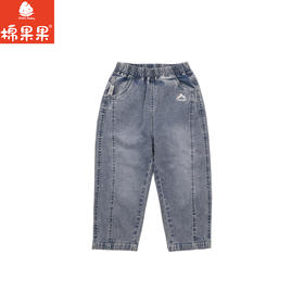 棉果果春季新品男童纯棉牛仔蓝色牛仔长裤M112200226161